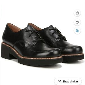 Naturalizer Derry-Lace Oxford platform Black Women's Lace-Up Loafers 9